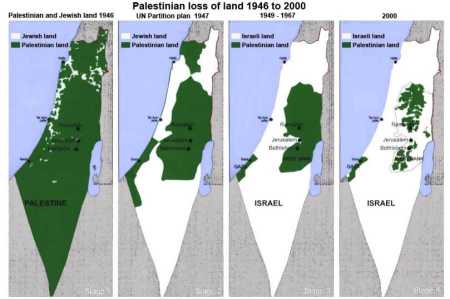 Peta Tanah Palestina Yang Dicaplok Yahudi Israel
